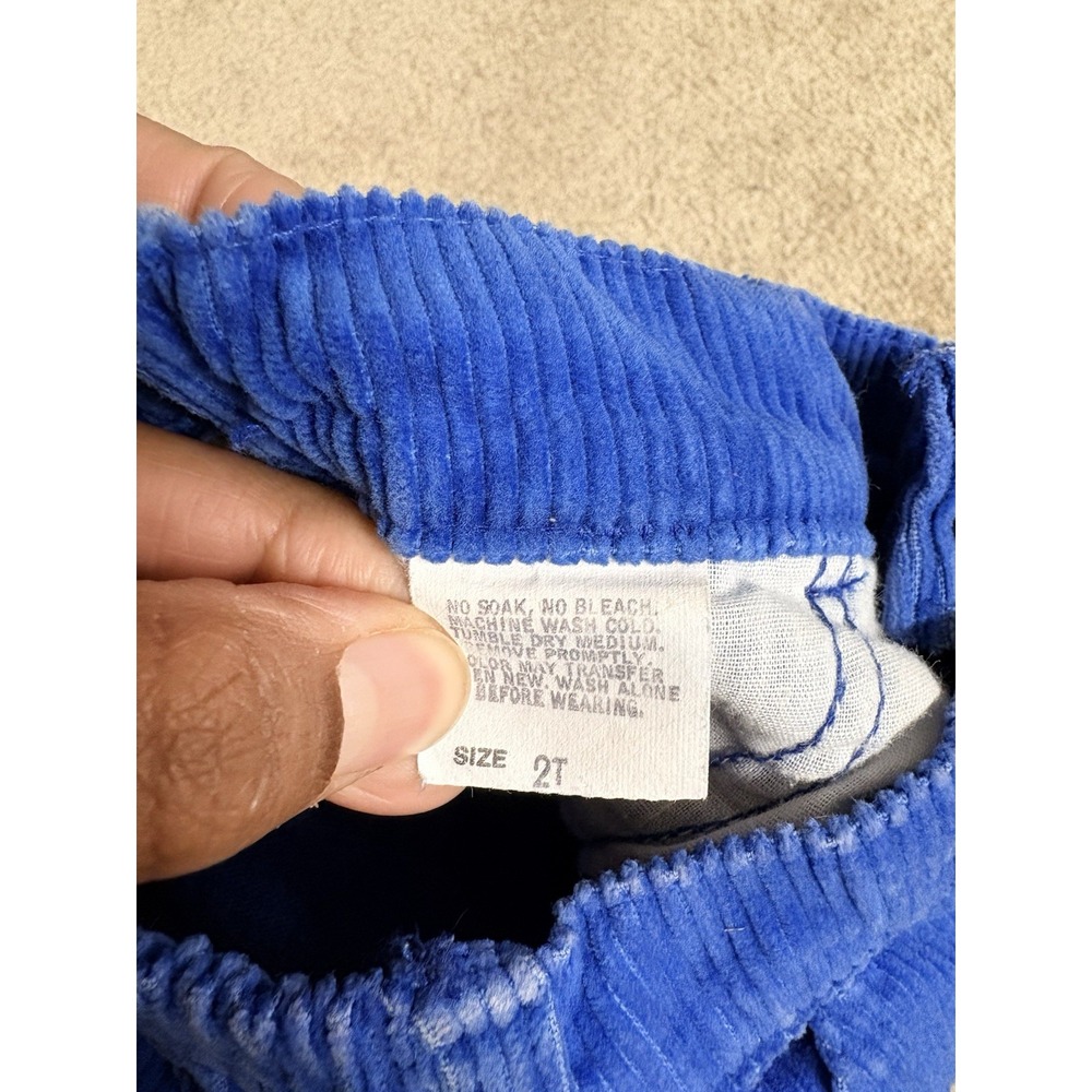 VTG OshKosh B'gosh boys size 2T blue Corduroy Pant‎ - Picture 5 of 7